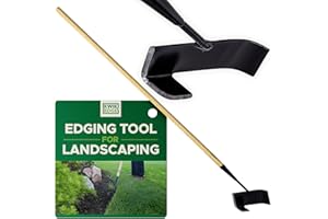 Kwik Edge Tool - Garden Edger Weeder - Soil Cultivator - Hoe Long Handle Grass Flower Backyard Gardening Tool