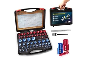 GISNPA Thread Checker Set (55-Piece), Detachable Nut & Bolt Size Finder with Color-Coded Gauges, Bolt and nut Sizer, Ideal Gift for Mechanics, car Enthusiasts, DIYers, and Home Tool Kits