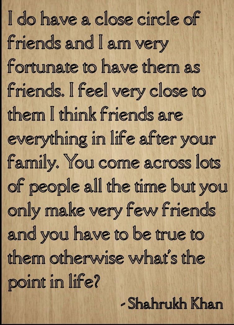 Mundus Souvenirs I do Have a Close Circle of Friends and. Quote by Shahrukh Khan, Laser Engraved on Wooden Plaque - Size: 8