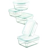 Glasslock Airtight Anti-Spill Proof Tempered Storage Containers 10pc Set~Microwave &amp; Oven Safe