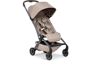 Joolz Aer2 Lightweight Travel Stroller for Baby & Toddler – Ultra-Compact One-Hand Foldable Stroller, Reclining Seat, UPF 50+ Canopy, Adjustable Leg Rest, Carry-On & Airplane Approved (Sandy Taupe)