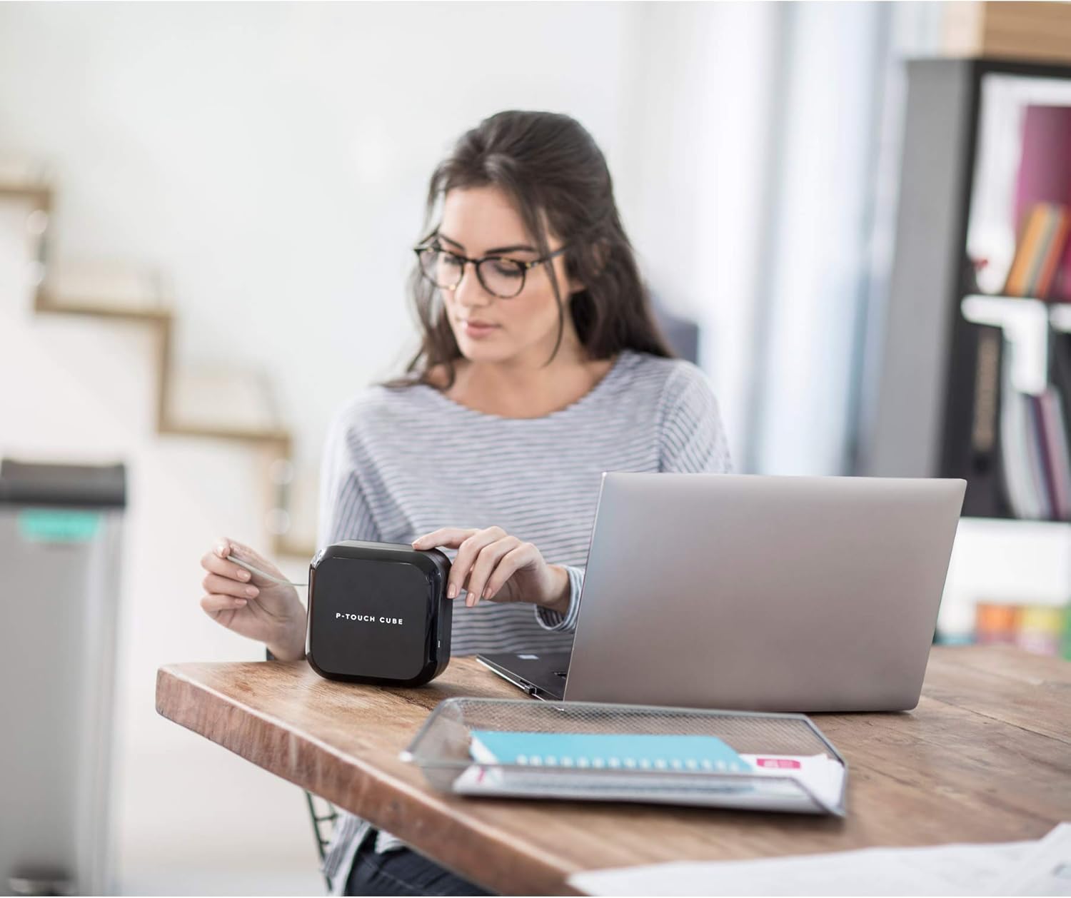 Brother P-Touch Cube Plus PT-P710BT Versatile Label Maker with Bluetooth Wireless Technology : Office Products