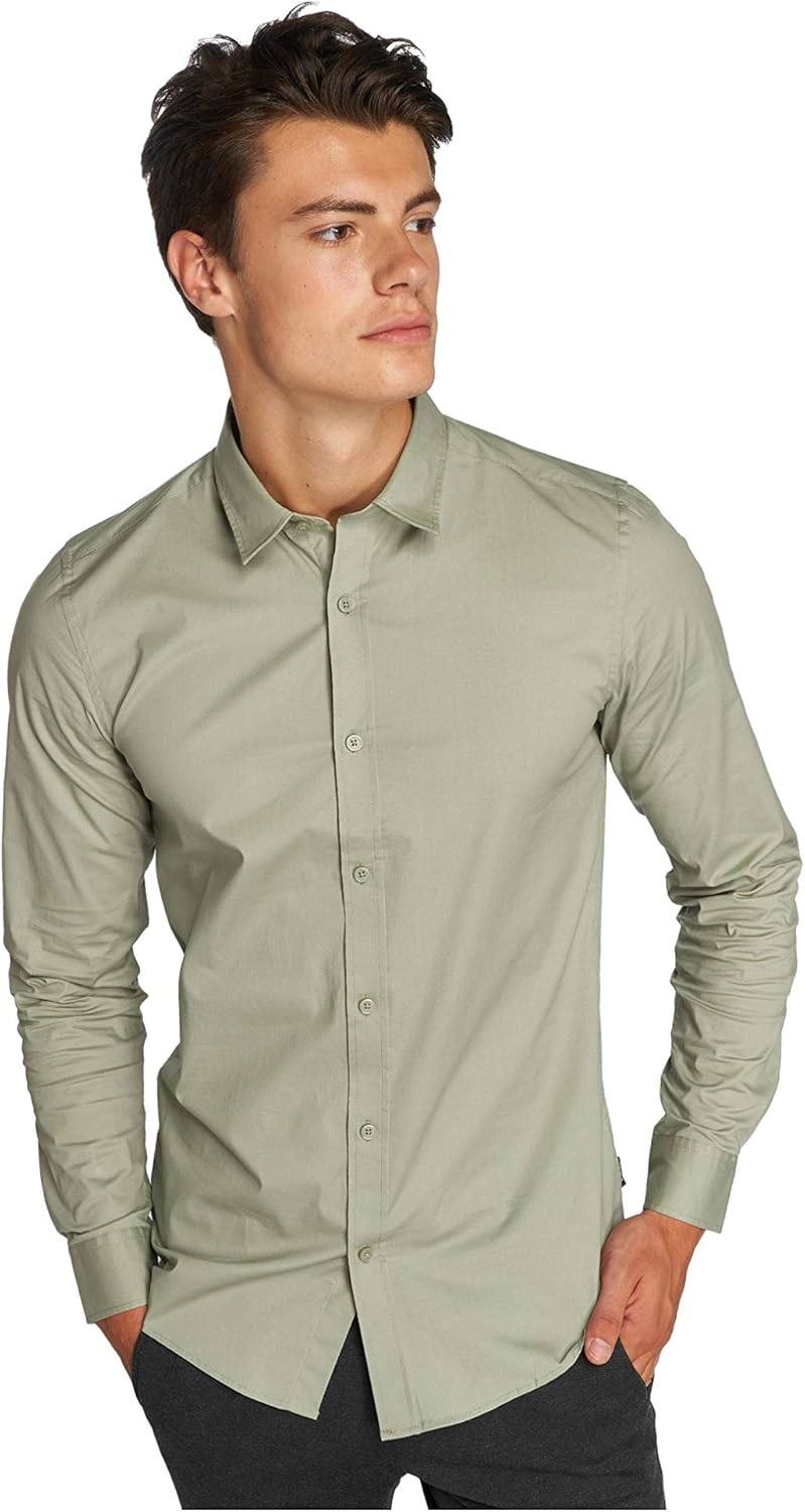 Only & Sons Men Casual Light Green Shirt(_5713726710362_Light Green
