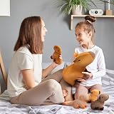 OUOZZZ 15 Inch Capybara Plush Family Set Mother with 4 Babies Inside view 5
