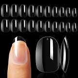Makartt Short Oval False Nails 500Pcs 10 Sizes Clear Nail Tips