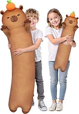 Mewaii 20in Long Capybara Plush Body Pillow Soft Squishy Cute Gift