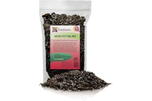 Premium Aroid Potting Mix - Soil Free Blend for Aroids - Growing Medium for House Plants by Gardenera - (2 Quart Bag)
