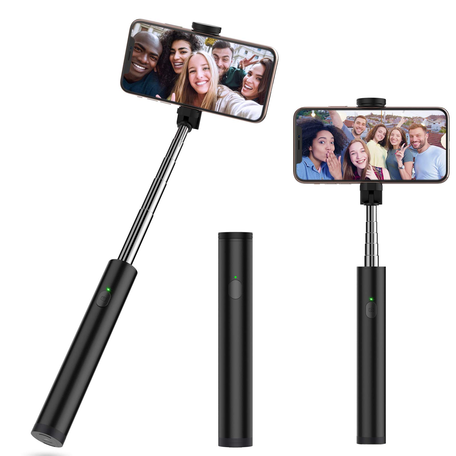 yoozon Selfie Stick, Lightweight Mini Extendable Selfie Sticks with Built-in Remote Shutter Button compatible with iPhone 11/11 Pro/11 Pro Max/XS MAX/XR/X,Galaxy Note 10/S10/S10E,Huawei,etc.
