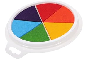 OSALADI 6-color Washable Hand Ink Stamps Ink Pad for Kids Finger Painting Diy Art Supplies Toddlers Fingerprint Painting