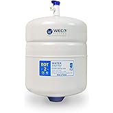 WECO Reverse Osmosis Storage Tank - 2.0 Gal Total Capacity, 1.2 Gal Usable - Pressurized Water Filtration Tank (ROT-2-W)