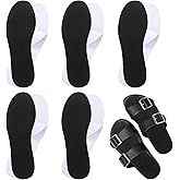 Cutecrop 5 Pairs Adhesive Insoles for Sandals for Women Absorbs Sweat Controls Odor Always Stay in Place for Summer Mules Garden Shoes Nurse Clogs Sockless Shoes(M)