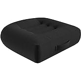 WSGJHB Car Booster Seat Cushion Posture Cushion Portable Breathable Mesh, Effectively Increase The Field of View Ideal for Office, Home, Angle Lift Seat Cushions,Black
