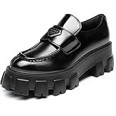 DREAM PAIRS Women's Chunky Loafers Platform Comfortable Slip-On Dressy Business Casual Fashion Outfit Loafer Shoes