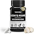 VIOVEA Lion's Mane Supplement Capsules - 60 Capsules (30-Day Supply), Supports Focus, Clarity, Memory, and Overall Cognition. Organic Nootropic Supplement for Cognitive Function and Immune Support