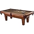 Fat Cat Frisco 7.5' Pool Table with Classic Style Billiard Pockets and Contemporary Straight Legs, Oak Finish with Bronze Colored Cloth Playing Surface