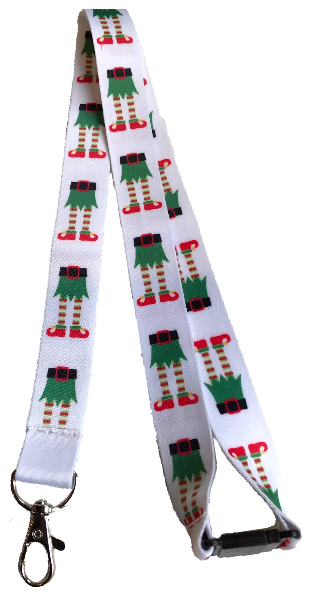 PAC Supplies Global Festive Christmas ELF Neck Lanyard/Badge Holder/Key/Whistle With Safety Breakaway