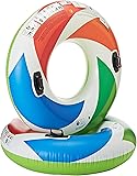 Intex Inflatable Color Whirl Floating Tube Raft w/ Handles (Set of 2) 48in 58202EP