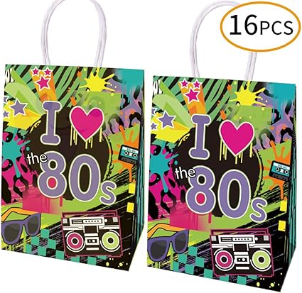 Amazon Com 80 S Party Bags Goodie Bags For 80 S Party Themed