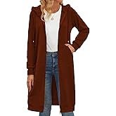 Zeagoo Women's Zip Up Hoodies Oversized Fleece Long Tunic Sweatshirts Casual Long Sleeve 2026 Fall Hoodie Jacket Coat