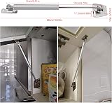 Juibao 2 Pack Gas Strut 100N Soft Close Hinges Cabinet Lift Supports 26cm Silver view 2