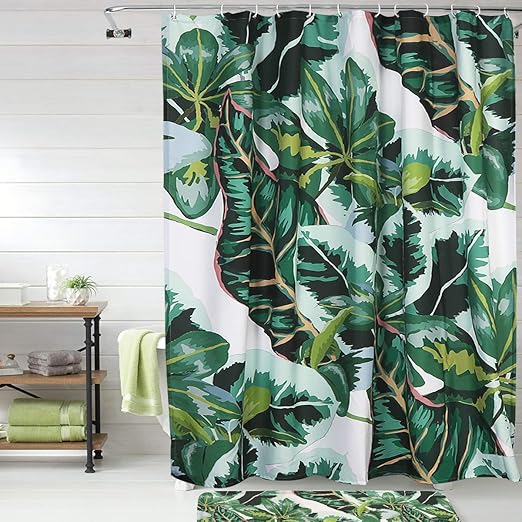 Amazon Com Seavish Fabric Shower Curtain Tropical Jungle Banana