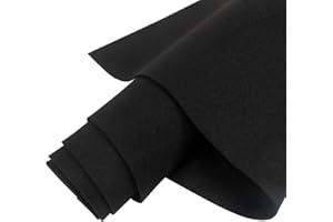 JOYOTO 63''*59'' 4.23OZ Automotive Felt Fabric Material, 0.8mm Durable Car Carpet Upholstery Fabric Replacement Trunk Liner Under Pad Cove Stain Resistant Carpet Liner,Waterproof Car Trim Carpet(Black)