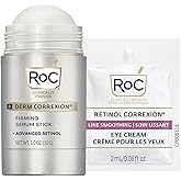 RoC Derm Correxion Retinol Firming Serum Stick with Antioxidants to Visibly Tighten and Firm Wrinkles and Laugh Lines 1.0 oz plus Retinol Eye Cream Packette