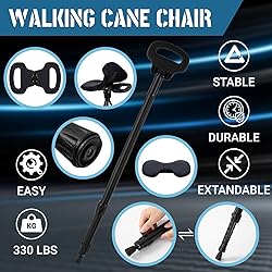 DINVES Adjustable Cane Chair, Cane Seat Folding