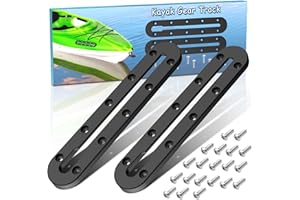 Seaperk Kayak Gear Track, Kayak Low Profile Track, Kayak Rail, Kayak Accessories Mount Track, Compatible for Fishing Rod Holder, Fish Fider, Cup Holder, Anchor Cleats
