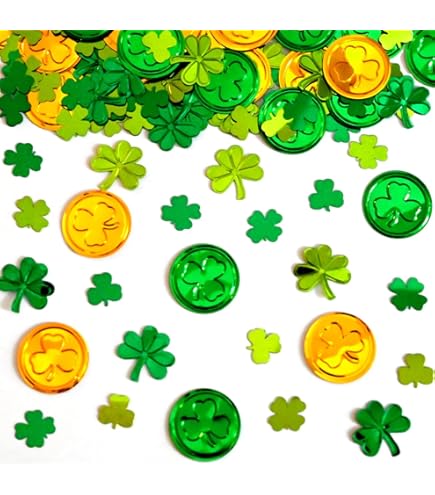 HOWAF St. Patrick Shamrocks en Leprechauns Folie Tafel Confetti