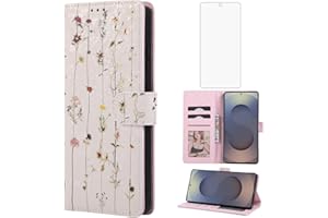 Asuwish Phone Case for Samsung Galaxy S26 Ultra 5G Wallet Cell Flip Cover with Screen Protector RFID Blocking Flower Card Hol