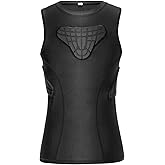 TUOY Youth Padded Compression Shirts Chest Rib Protector for Football Paintball Baseball