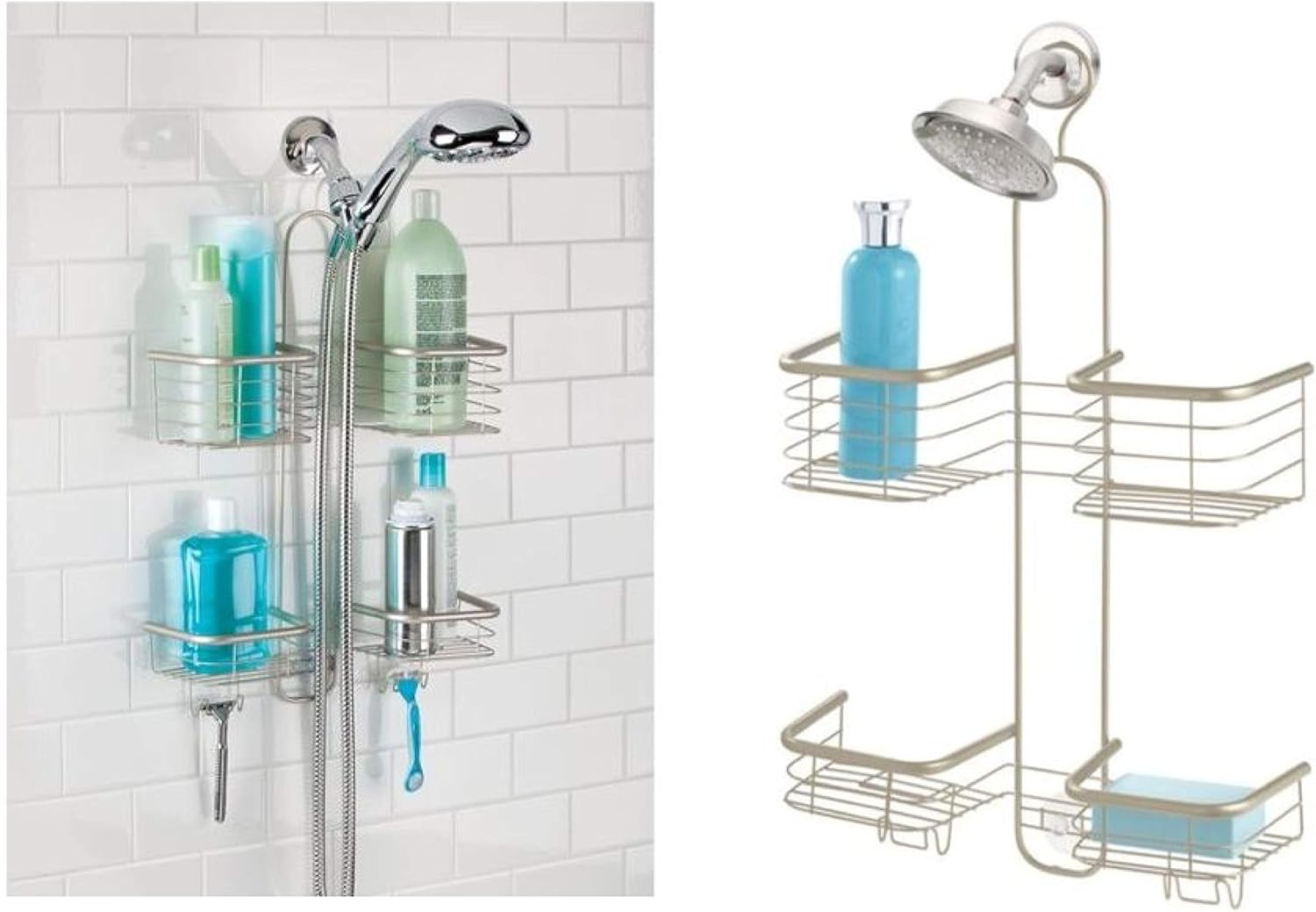 iDesign Forma Ultra Shower Caddy, Stainless Steel Shower Organiser
