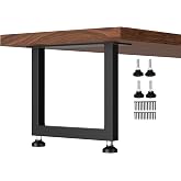 CHICAURA 16" Heavy Duty Metal Coffee Table Legs, 16x16 Inch, Set of 2 | 800 LBS Capacity, 14-Gauge Steel, Fits 16-24" Wide Tops, M12 Adjustable Feet, Rust-Proof, For Coffee Tables &amp; Benches