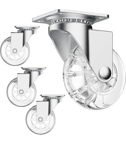 Juego De 4 Ruedas Giratorias De Bola De 2 Pulgadas (50 Mm) - Sin Frenos, Para Muebles, Sillas, Sofás, Capacidad De Carga 15-20 Kg Por Rueda