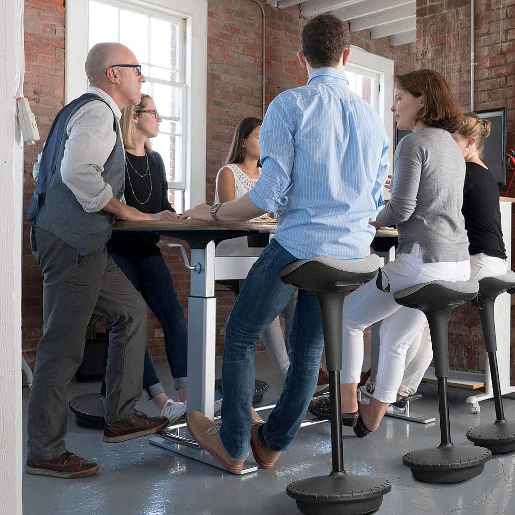 Blue JUMMICO Standing Desk Stool Adjustable-Height Active Learning