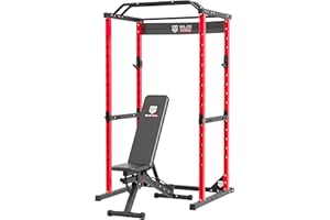 MAJOR LUTIE Major Fitness Power Cage, Raptor F16 Squat Rack All-in-One 1200lbs Capacity Power Rack with Attachment for Home Gym, Weight Cage