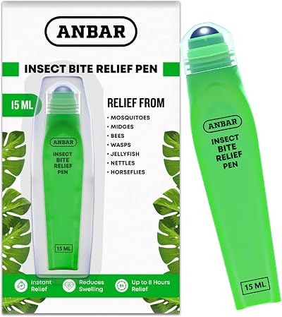 Anbar Bug Bite Relief Pen 15 mL Deet Free Fast Acting Itch Relief