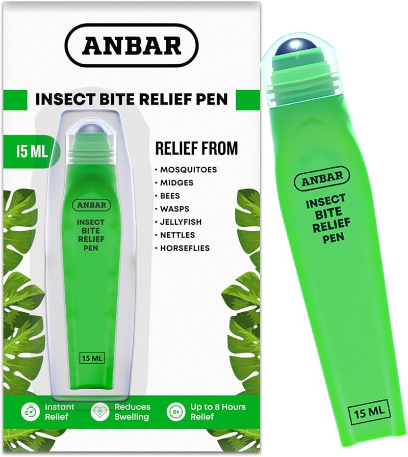 Anbar Bug Bite Relief Pen 15 mL Deet Free Fast Acting Itch Relief