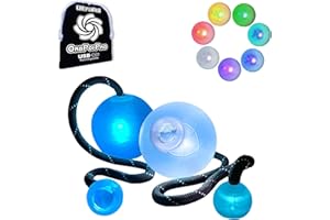 OrbPoi Pro Set - Orb Poi Pro w/LED UltraKnob Pro Handles - USB Rechargeable Contact LED Poi Balls w/40+ Color Modes & Patterns - LED Poi Spinning Balls w/Soft Durable Cases - Flow Arts Toy, UltraPoi