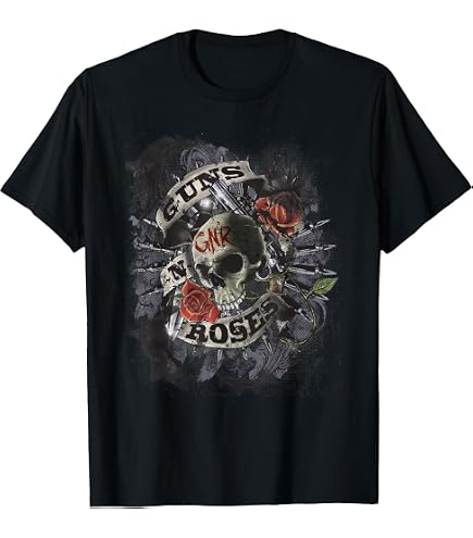 Amazon.com: Guns N' Roses Official Needle Skull Vintage T-Shirt