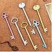 Chris-Wang 6Pcs Creative Lovely Keys Gel Ink Pens Office Supplies Students Staionery, Black Ink, Fine Point 0.5mm