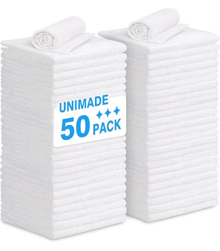 60-Pack Blue Stripe Heavy-Duty Bar Mops – 16x19 Cotton Kitchen Towels