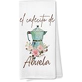 Voatok Abuela Gifts Coffee Kitchen Towels, Abuela Gifts for Christmas Birthday from Grandkids Hand Towels, Best Grandma Gift from Granddaughters Grandsons Dish Tea Towels for Kitchen, 16x24 Inches