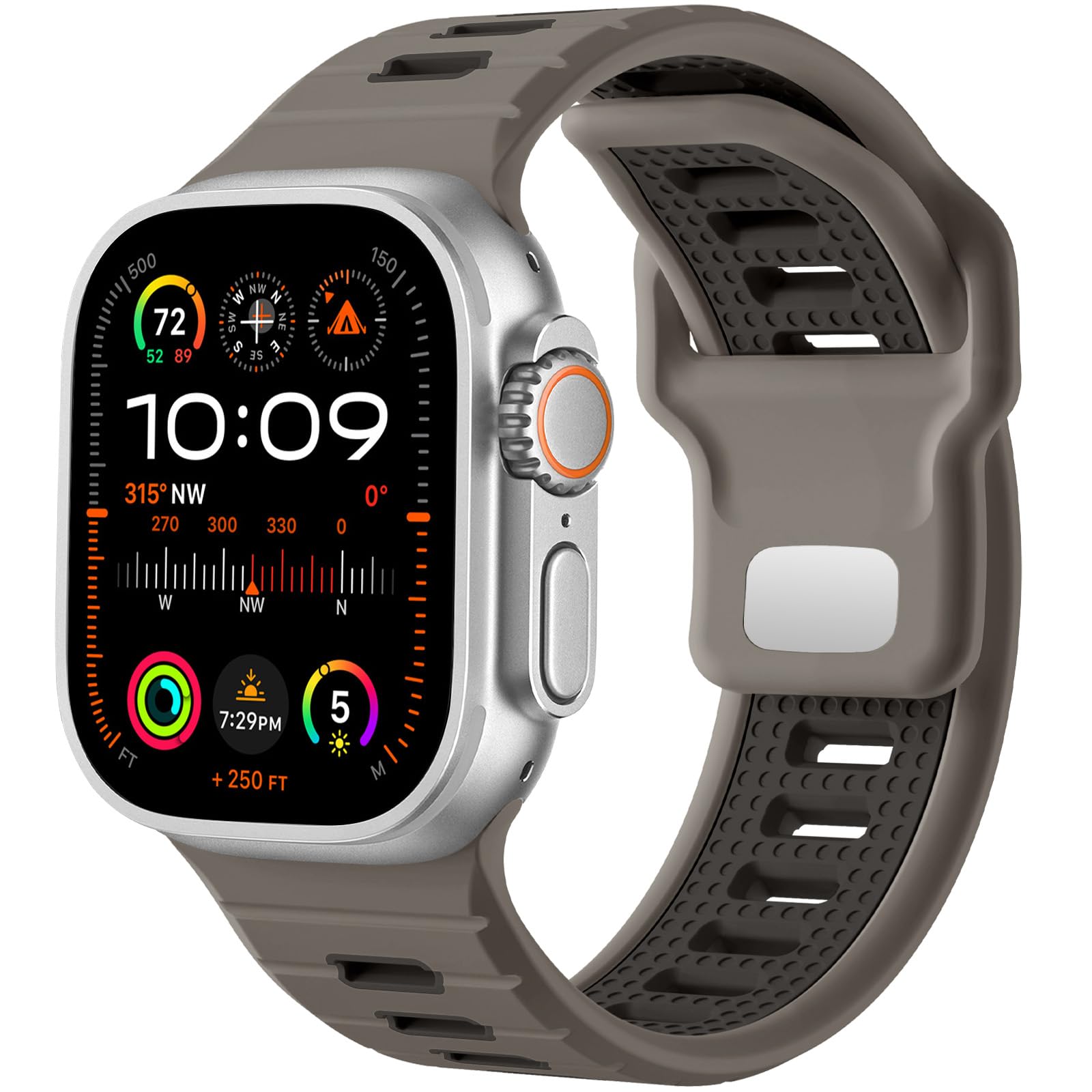 CeMiKa Compatible with Apple Watch Straps Ultra 3/Ultra 2/Ultra 49mm 46mm 45mm 44mm 42mm Men, 26mm Adjustable Silicone Sport Loop Replacement Bands for iWatch Series 11 10 9 8 7 6 5 4 SE 3 2 1