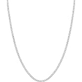 Kooljewelry Sterling Silver 0.9 millimeter Curb Chain Necklace (16, 18, 20, 22, 24 or 30 inch)