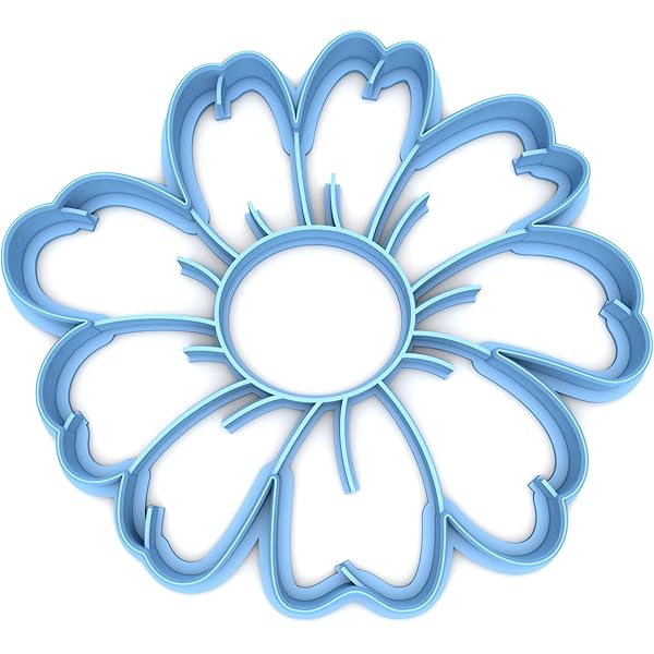 Sweet Prints Nine Petal Flower Cookie Cutter - Dishwasher Safe Plastic For Easy Baking