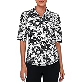 Viracy Half Sleeve Womens Golf Polo Shirts 1/4 Zip Up Moisture Wicking Running Workout Tops