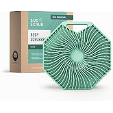Sud Scrub&reg; Antimicrobial Silicone Body Scrubber, Exfoliating Body Brush for Sensitive Skin, Antibacterial Shower Scrubber for Body, Bathroom Essentials for Men &amp; Women, Mint