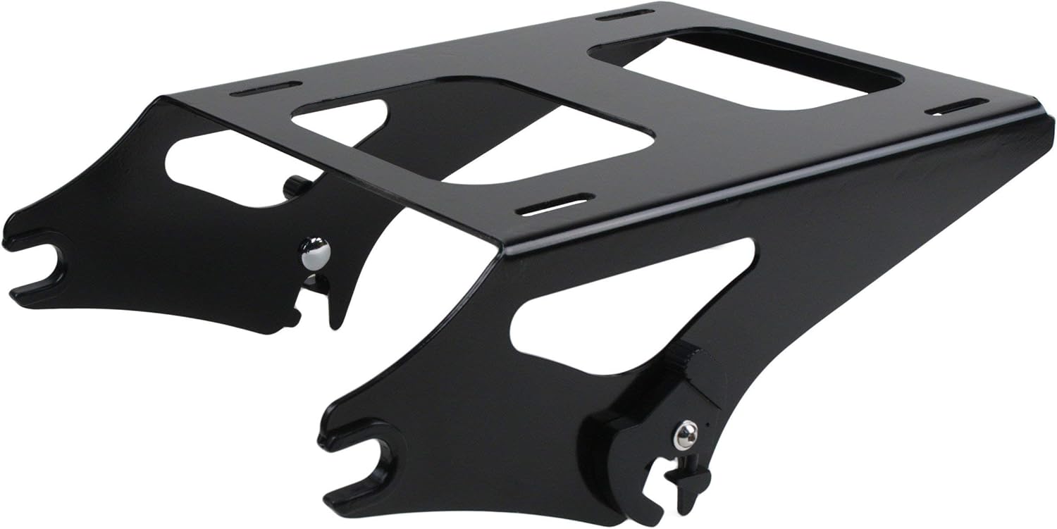 Black Tour Pak 2 Up Black Detachable Mounting Rack for Harley Street Glide Road King Glide
